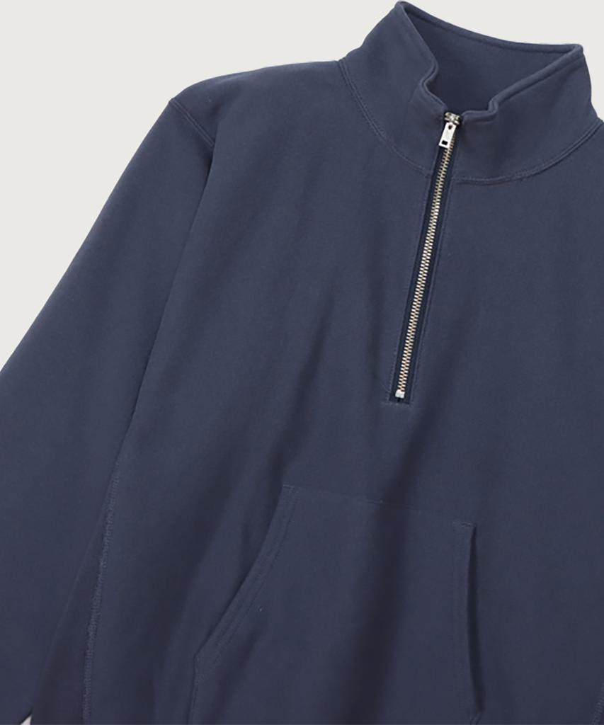 CHAMPION Reverse Weave Blu-Tack Regular Fit Fleece-Lined Half Zip-Up Dark Navy