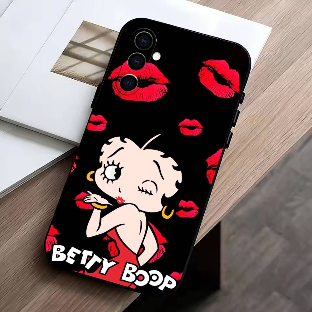

C-Cute-Betty Boop-P Phone Case For Samsung Galaxy A73,A72,A71,A70,A53,A52,A51,Soft Silicone Black Cover Samsung a22 5g