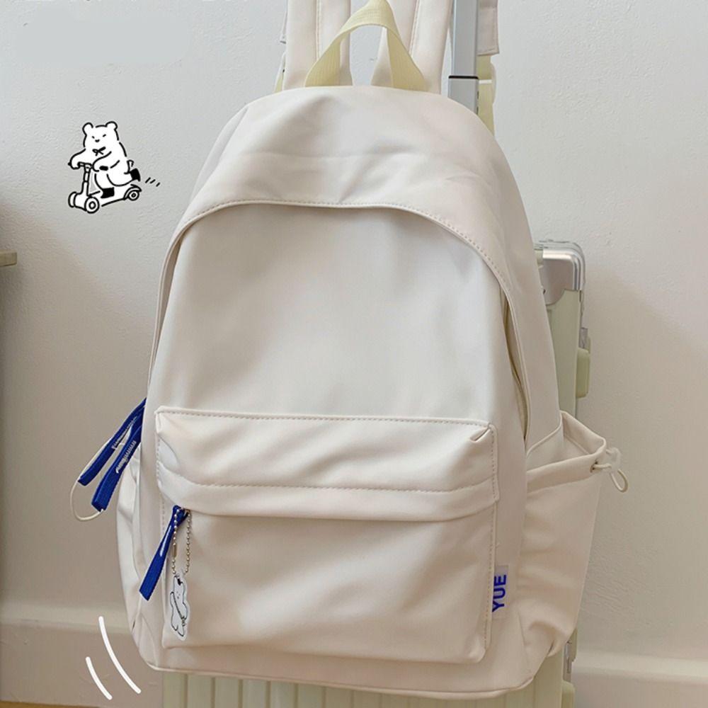 

Pure Color Student School Bag JK Shoulder Bag Gift Nylon Backpack Rucksacks Teenager синій