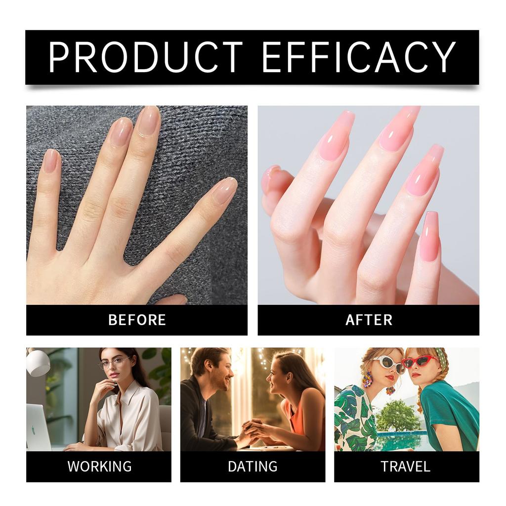 Nail Crystal Powder Nail Lengthening Three Dimensional Shape Lengthening Glue Set Nail Tools 80ml