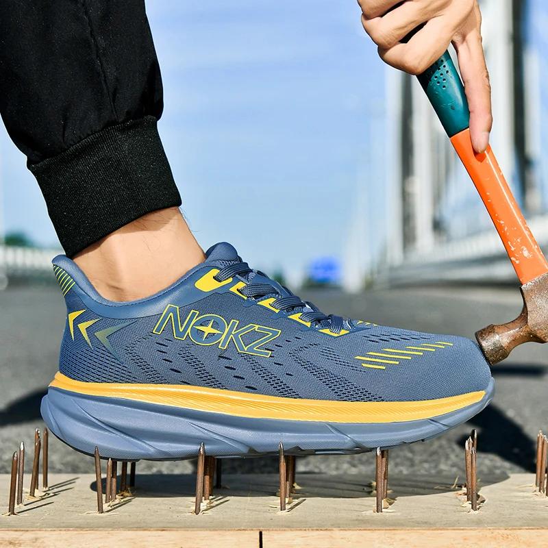 New Men Safety Shoes Work Shoes Steel Wear-resistant Anti-impact Steel Toe Sneakers Protective Breathable Sneakers Construction