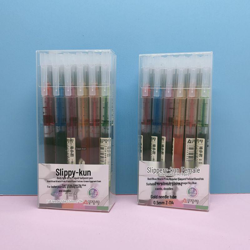 12-Color Refillable Rollerball Pens, 0.5mm Needle Tip for Journaling, Doodling & Cards