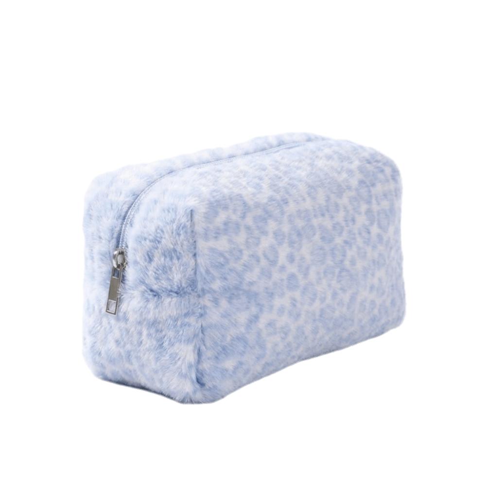 Large Capacity Travel Toiletry Pouch Plush Cosmetic Bag Durable Toiletry Organizer  Home синий