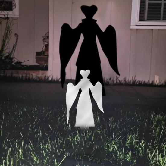 Hexen-Silhouette Halloween Hofpfähle Aus Metall – 3er Set Mit Kesseln Für Gruselige Gartendekoration