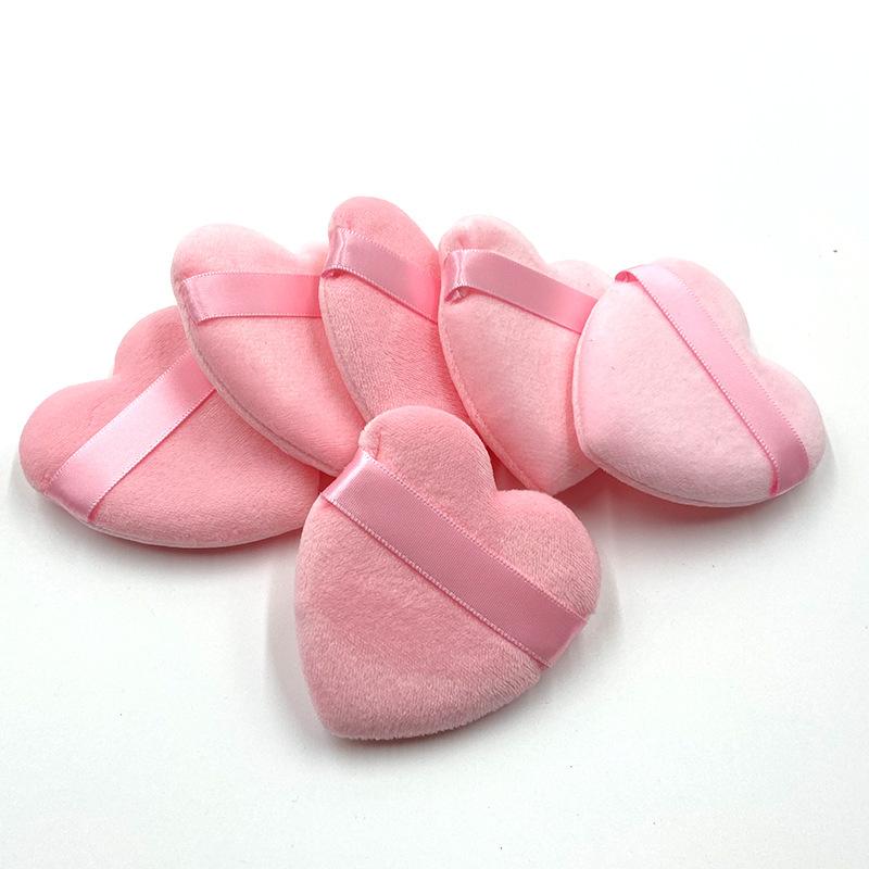 3pcs Soft Velvet Makeup Sponge Heart Shape Powder Puff Face Mini Makeup Foundation Eyesshadow Cosmetic Puffs Makeup Puff Tools