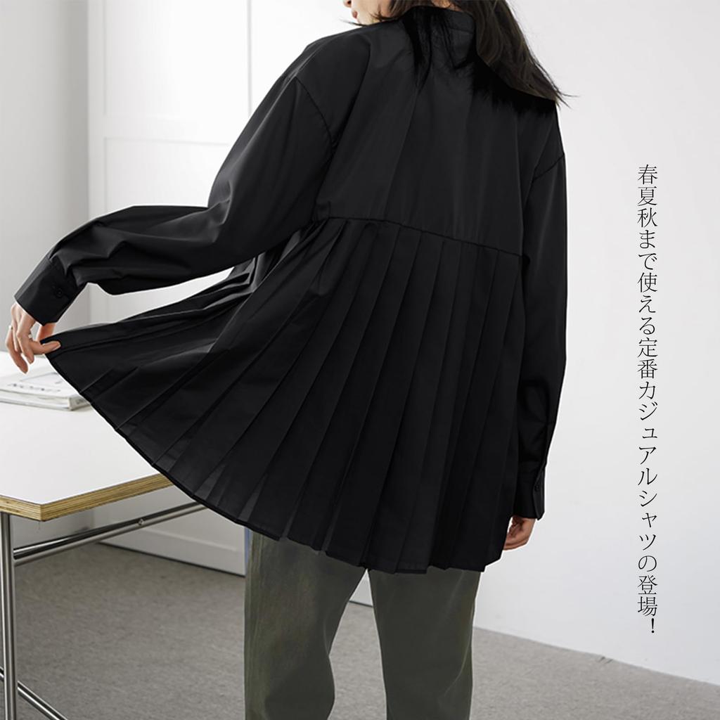 Puff Long Loose Solid Everyday Autumn [POGCZMKK] Women's Blouse, Top, Shirt, Pleated, Sleeve, Sleeve, Fit, Figure-Flattering, Stylish, Slimming,
