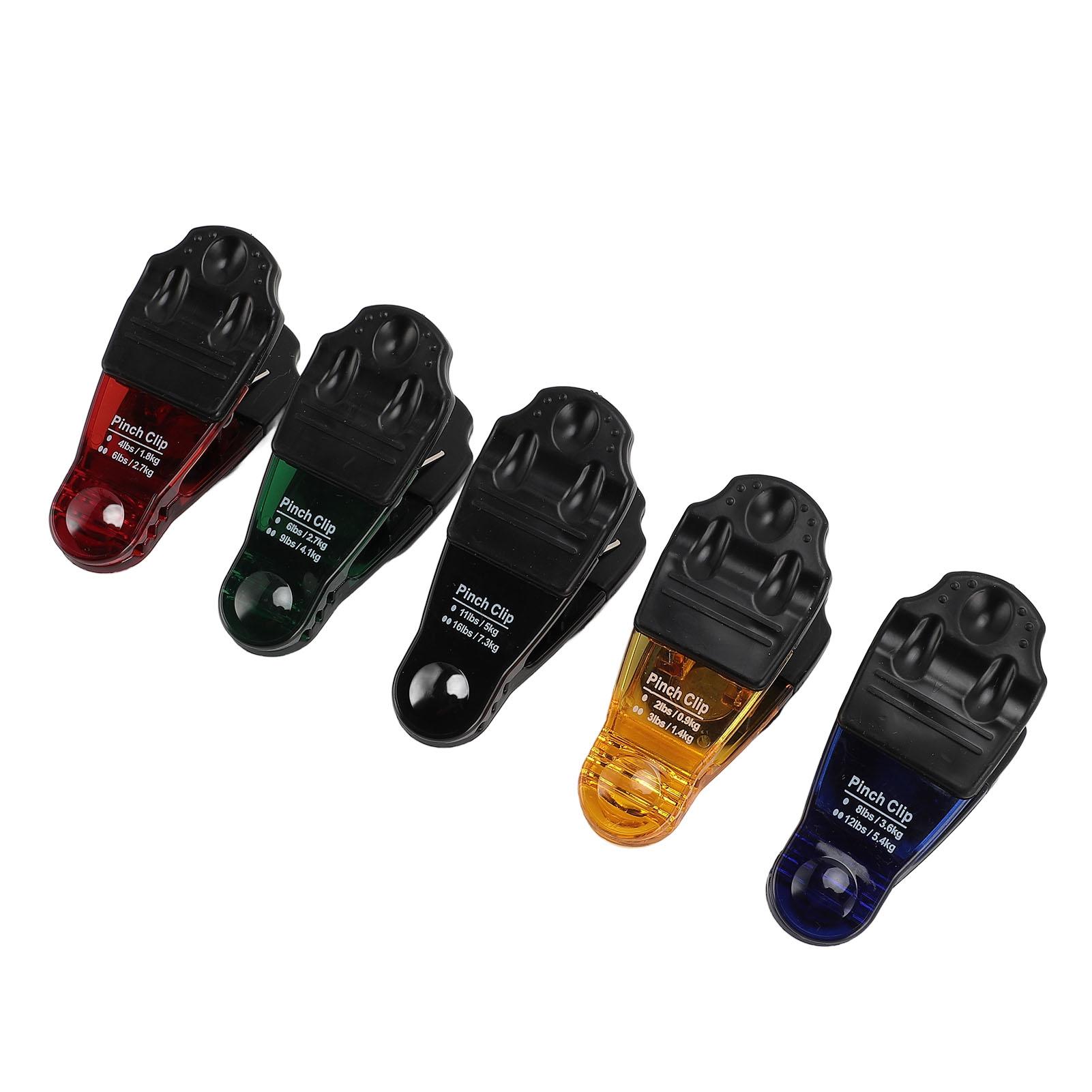 

5PCS Graded Pinch Exerciser Strong Magnetic Plastic Finger Strengthener Clip Pinch Strength Trainer for Conditioning