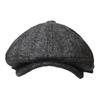 Vintage Herringbone Newsboy Cap Men Winter Thick Warm Casual Stripe Berets Gatsby Flat Hat Peaked Cap