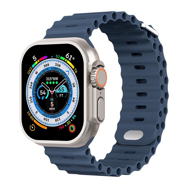 Ocean Armband für Apple Watch Ultra 3 2 Band 49mm Serie 45mm 41mm 46mm 42mm 40 44mm Silikon Uhrenarmband iWatch 11 10 9 8 7 6 5 SE2