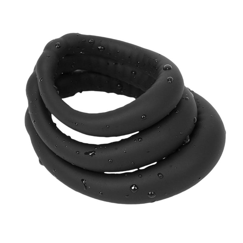 Silicone Retardant Penis Ring Strong Erection For Man Testicle Sleeve Restraint Adult Toys Cock And Ball Ring Soft Dick Lock