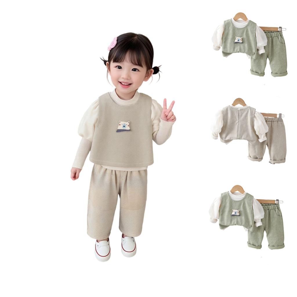 Dětská ležérní souprava s dlouhým rukávem, pohodlné každodenní oblečení