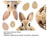 Easter Bunny Window Cling Waterproof Removable PVC Rabbit Egg Glass Sticker Spring Holiday Party Home Car Window Decoration Decal