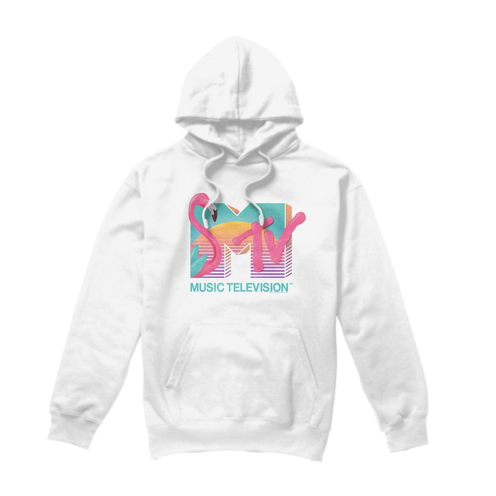MTV Mens Flamingo Logo Hoodie