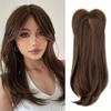 Clip-in Schicht-Haartopper mit Pony Ombré Natürliche Topper Haarteile für dünner werdendes Haar