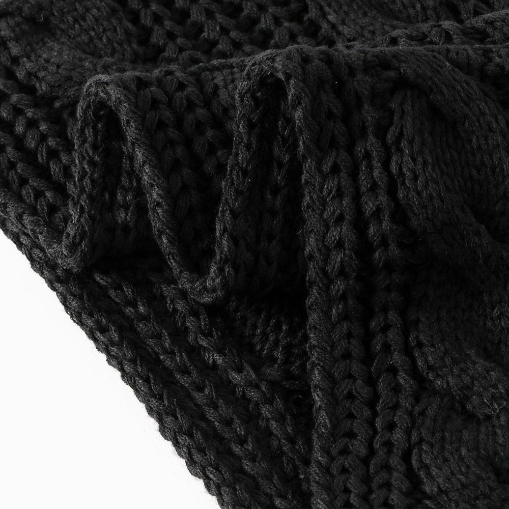 Knitted Material Neck Warmer Scarf Solid Color Winter Knitted Scarf Warm Thick Neck Scarf For Men
