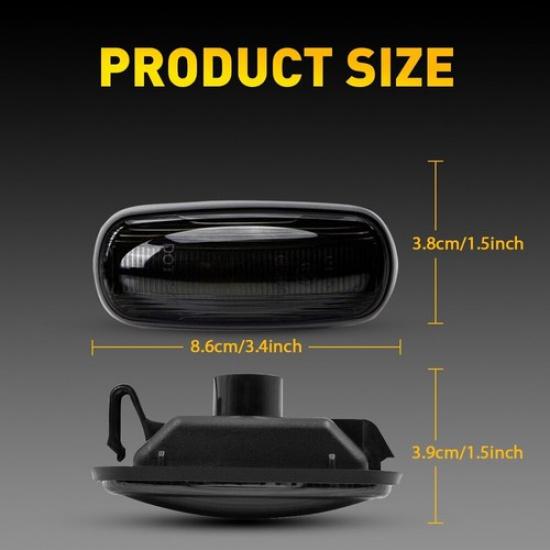 4PCS Amber Red LED Side Marker Corner Light For Dodge RAM 2500/3500HD 2003-2009