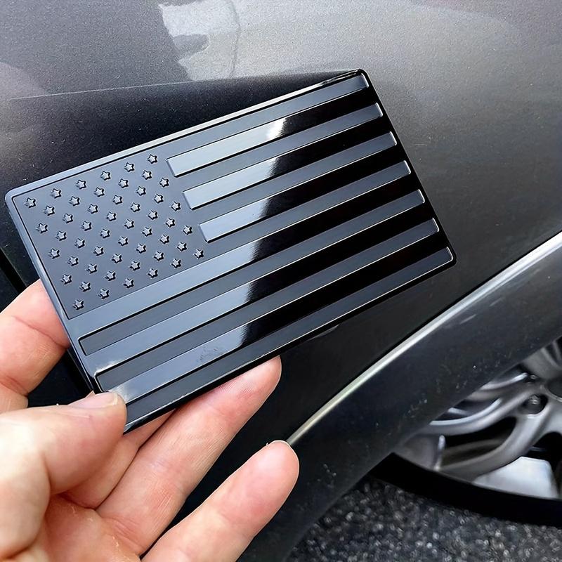 2pcs Black American Flag USA Sticker Decal for Car 3D US American Flag Emblem Decals for Trucks 5" X 3" for For Car Motorcycle