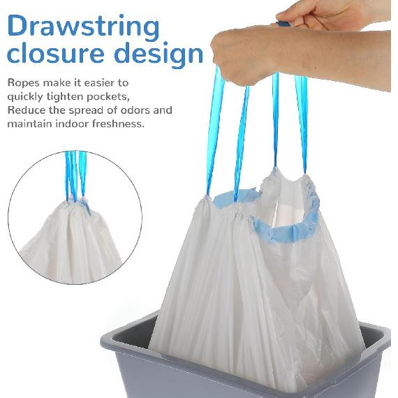 40 Pack Heavy-Duty Cat Litter Box Liners,For R4/3 and most Automatic Self-Cleaning Litter Boxes,Thick Leakproof Drawstring Cat Litter Bags (25.2" x