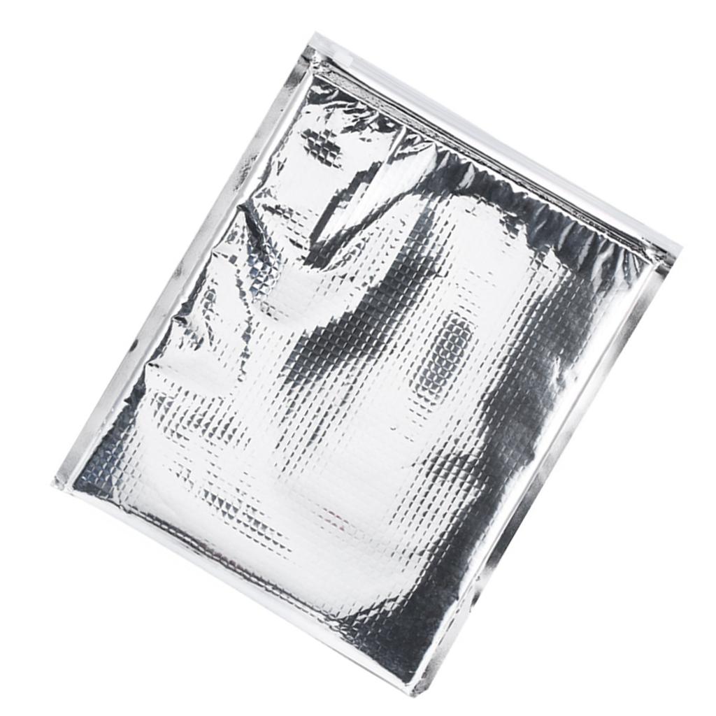 3 Typen 5er-Set Aluminiumfolie Isoliert Lebensmittelaufbewahrungstasche Thermokühltasche Silber