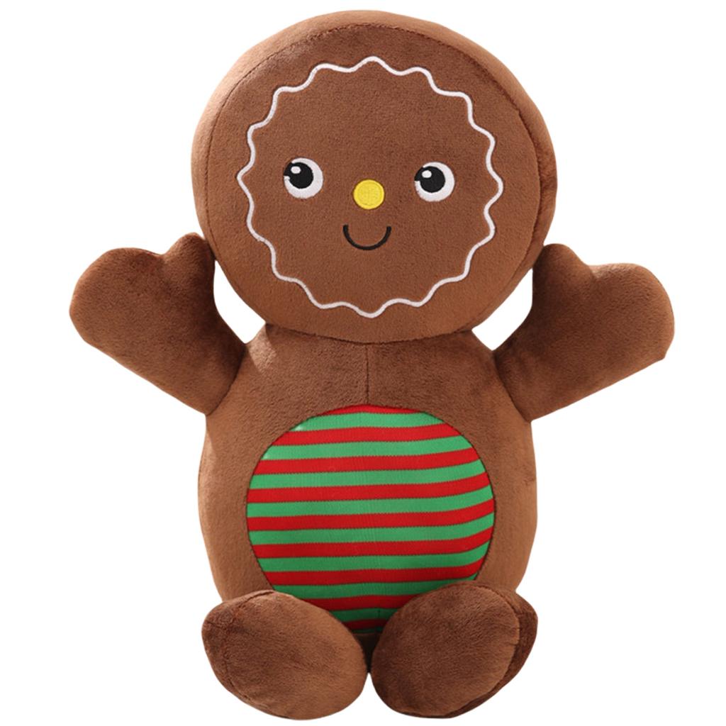 Christmas Gingerbread Man Plush Pillow Sofa Cushion Festive Home Decors Soft Stuffed Gingerbread Man Christmas Tree