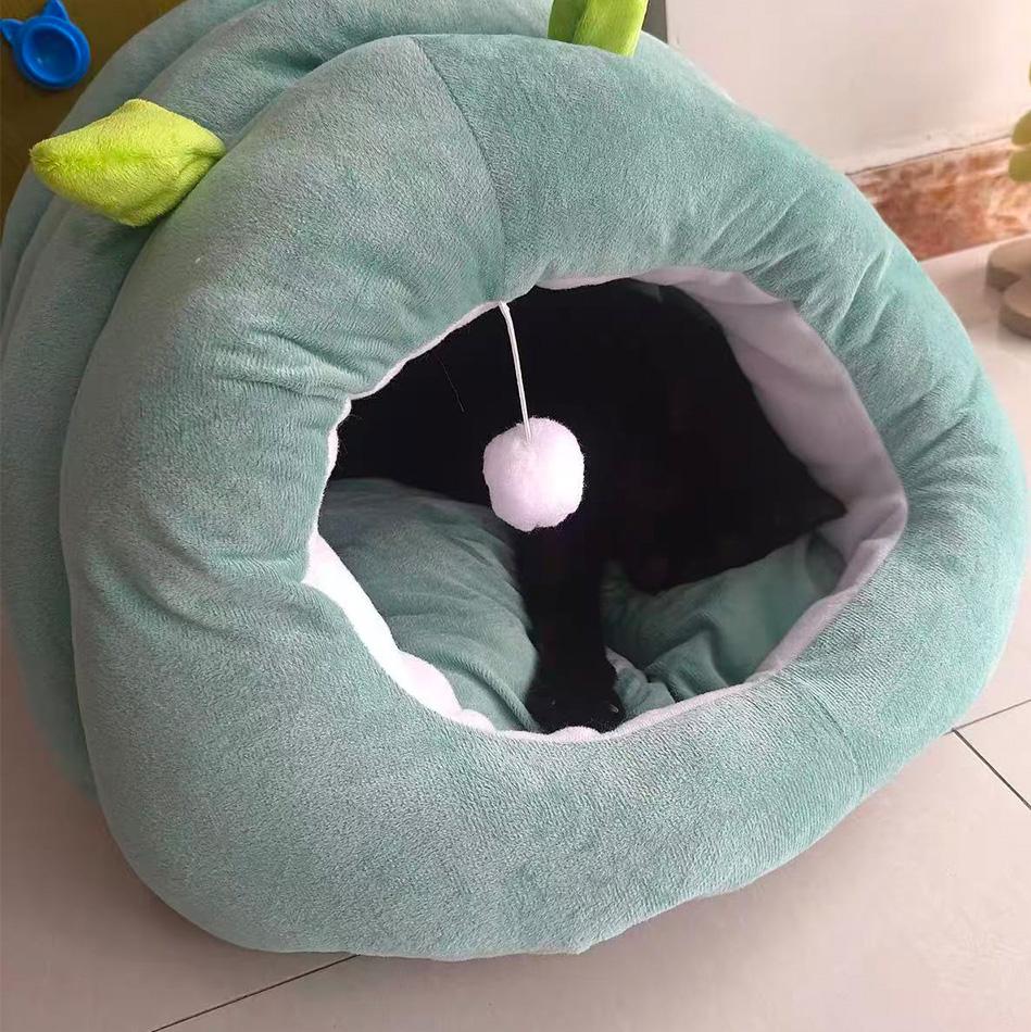 Deep Sleep Cat Bed Cartoon Pet Bed Foldable Removable Washable Pet Sleeping Bed for Small Dog Mat Bag Cave Cats Bed