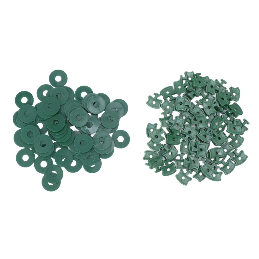 100PCS Skleníkové Twist Clips Plastové upevňovací spony stínění s podložkami pro izolaci skleníku