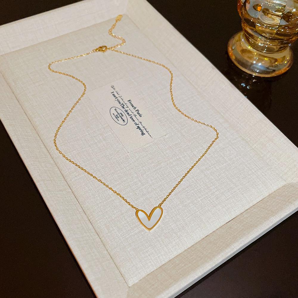 Elegant Titanium Steel Necklace: Chic, Durable, Non-Fading Design for Women