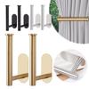 1 Pair Curtain Holder Wall Mounted Stainless Steel Curtain Hook Self-Adhesive Curtain Pull Back for Curtains