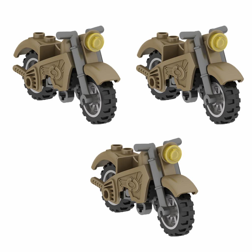 Military SWAT Team Motorcycle Building Bricks Set, DIY Model Kit for Children, Compatible Construction Blocks for War Games