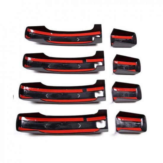 4xGlossy Black Door Handle Pull Cover For Land Rover Discovery LR4 Freelander 2