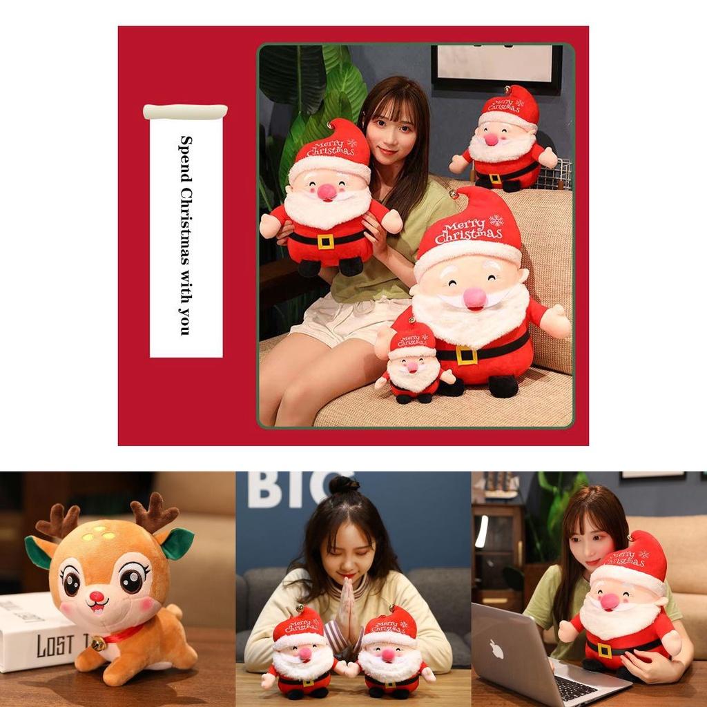 Soft And Adorable 20cm Santa Deer Plush Toy For Christmas Holiday Gifts