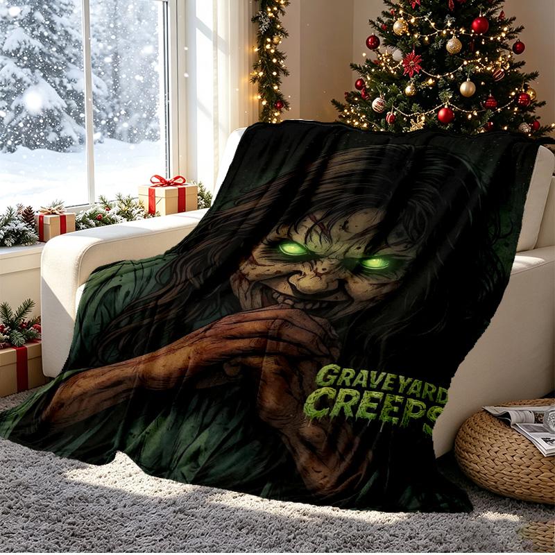 Chucky Pattern Blanket for Home Decoration, Bed, Sofa, Car Travel, Camping, Suitable for All Seasons, Birthday Christmas Gift