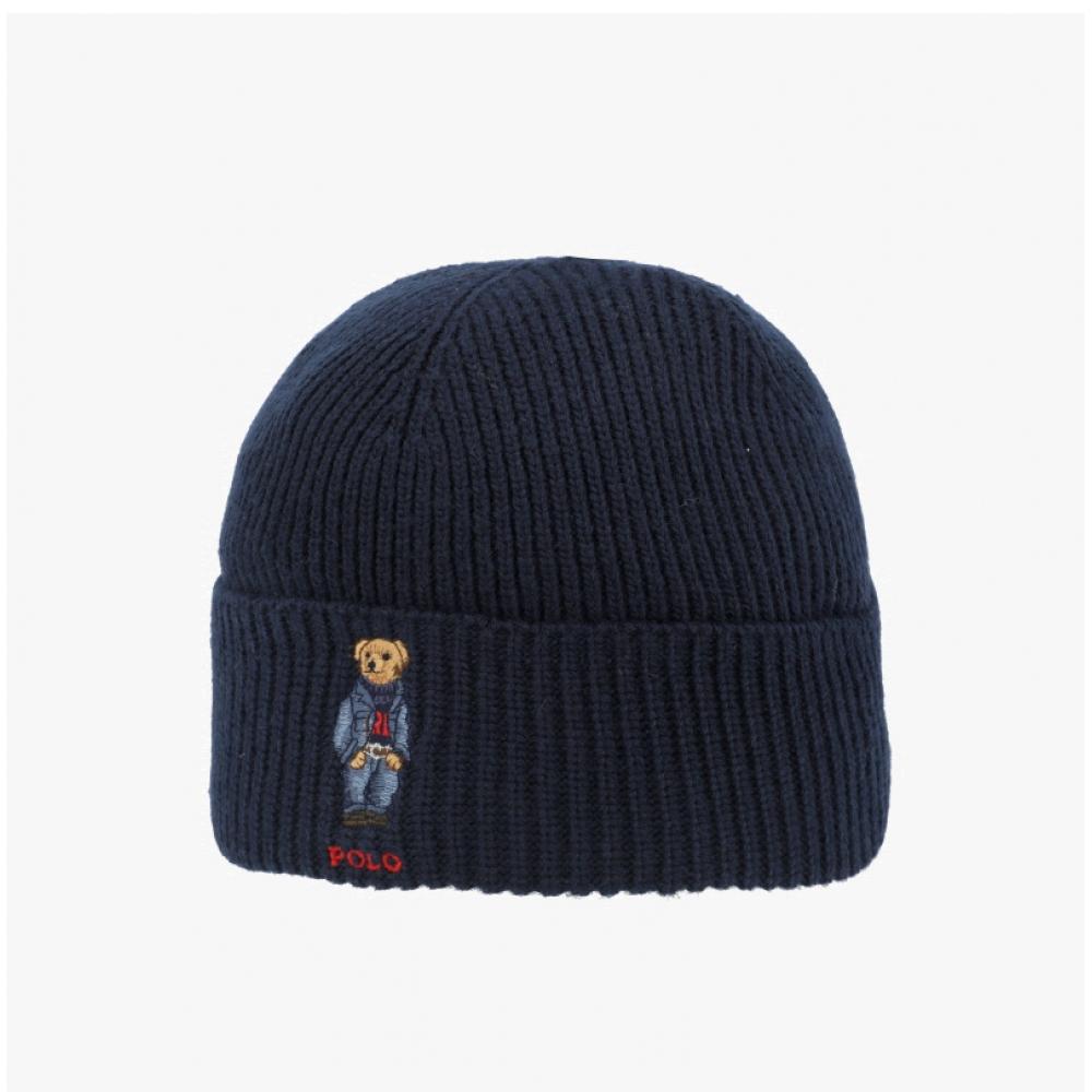 Polo Ralph Lauren Solid Denim Bear Knit Beanie Pc1463 433
