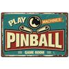 SUPERDANT Pinball Game Tin Americana Retro Game Room Decorative Vintage Metal Metal Original Funny Wall Wall Hanging for and Outdoor 20x30cm Sign,