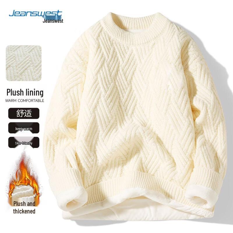 Jeanswest Men's Casual Crew Neck Pullover Sweater