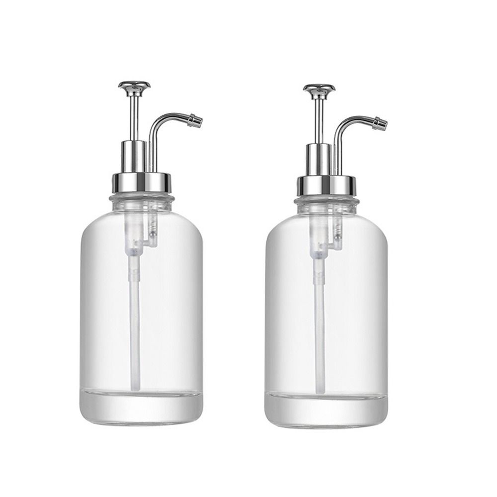 Clear Glass Syrup Bottle Precise Dispensing Coffee Bar Accessories Hand Soap Dispenser Coffee Shop