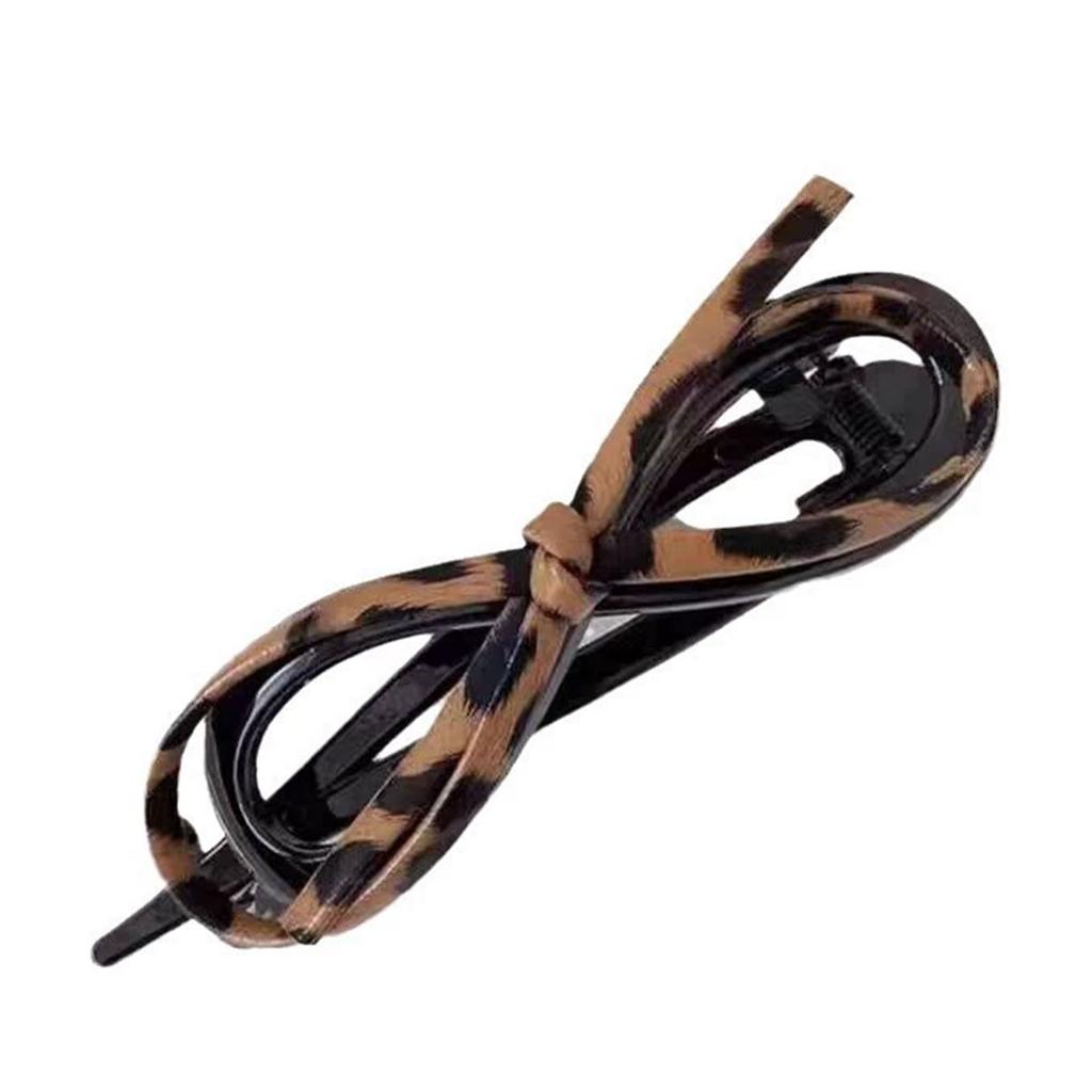 Twist Hair Clip for Women Girls Premium Leopards Print Bowknot Hairpin Stylish Everyday Hair Grip For Women Girls