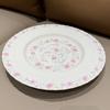 French Style Relief Dessert Plates 8 Inch Flower Pattern High Aesthetic Dinner Tableware Floral Shape Exquisite Ceramic Dish