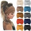 Women's Bohemian Yoga Headband - Black, Wide, Multi-Color, Large Size, Elastic for Sports & Workouts