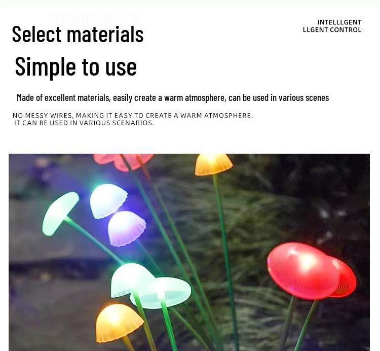 Solar Mushroom Jellyfish Light: Outdoor Decorative Light with Steady and Flashing Colors