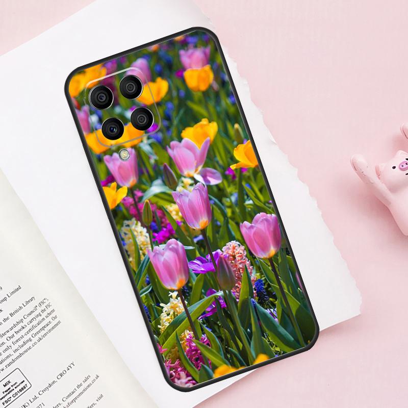 Spring Tulips Flower Case For Samsung Galaxy M13 M53 M16 M36 M56 M06 M52 M32 M12 M54 M34 M14 M35 M55 M15 M11 M31