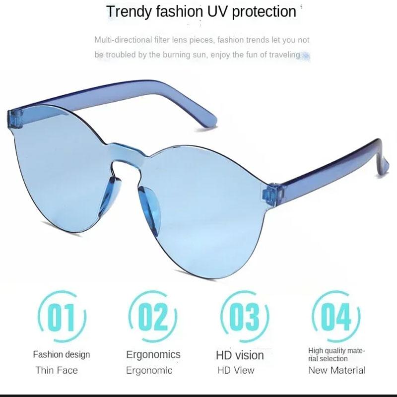 Women Luxury Vintage Sunglasses Clear Color Candy Design Sun Glasses Fashion Eyewear Trendy Accessories