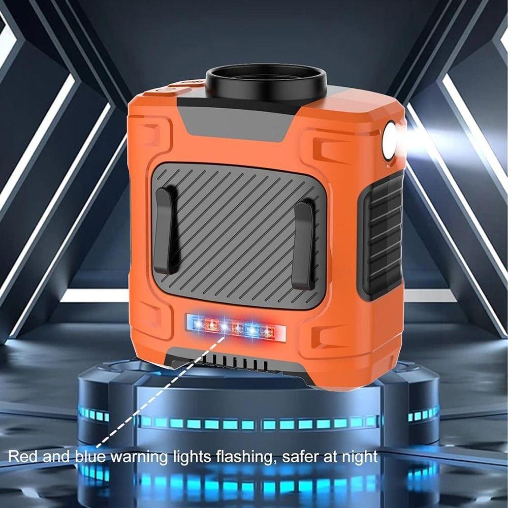 10000mah Belt Clip Fan 3 Speeds Outdoor Fan with Flashlight Safe Portable Waist Fan  Summer