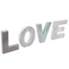 Wood Love Sign Distressed Retro Exquisite Freestanding Multicolor Design Letters LOVE Decoration