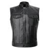 European and American men's clothing large size vest skull letter embroidered leather jacket vest