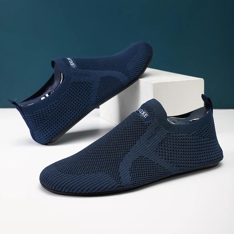 MAEDEF Zomer   Casual Herenschoenen Mode Zachte Zool Ademend Buiten Platte Schoenen voor Mannen Lichte Sneakers 38 black