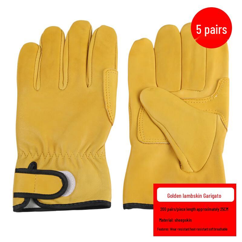Xin Feng Chi Yellow Sheepskin Welding Gloves