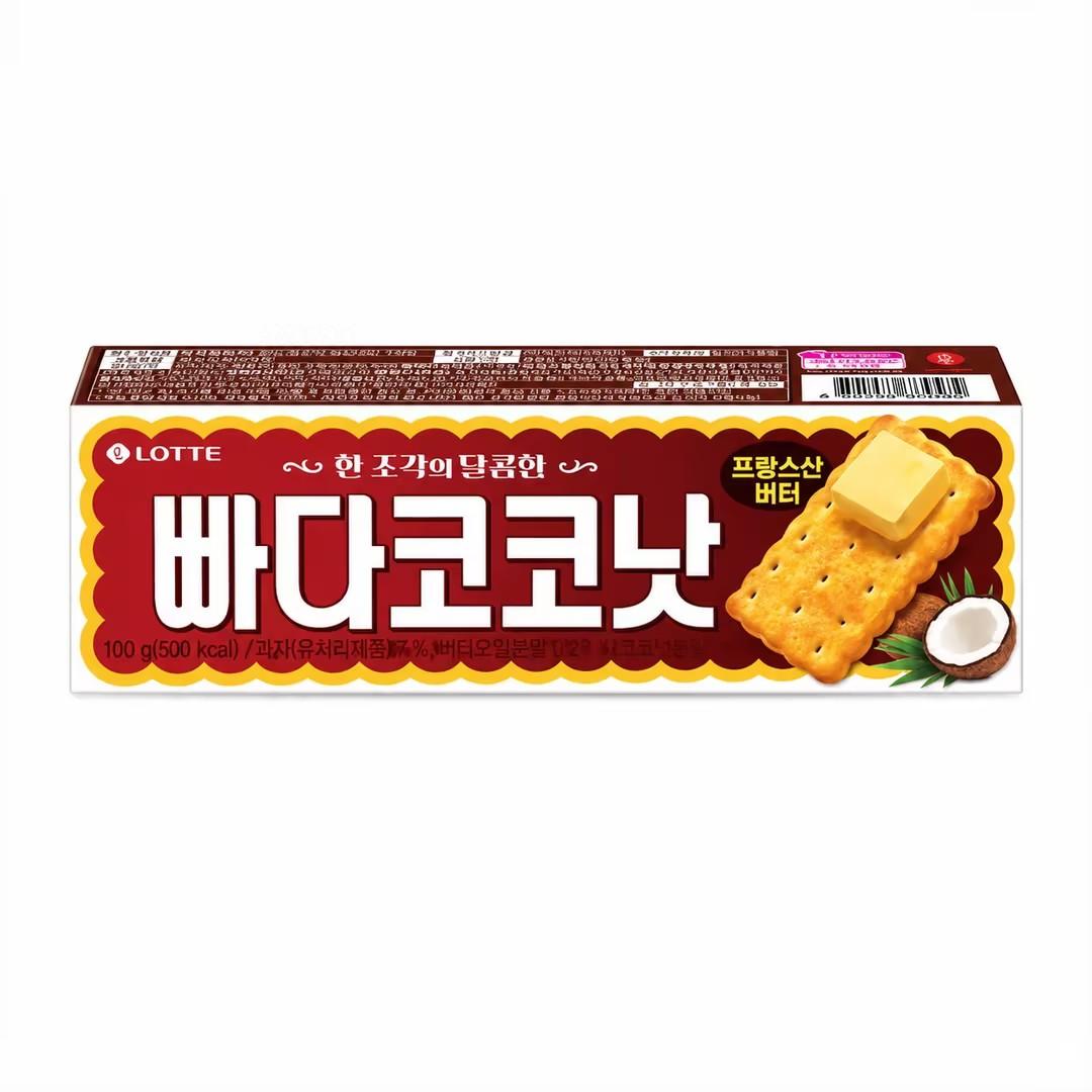 Lotte Butter Coconut Crispy Biscuits 100g Coconut Biscuits