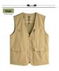 Men's High-End Mountain Style Outdoor Vest - Pure Cotton, Fishing & Camping Gilet Jacket