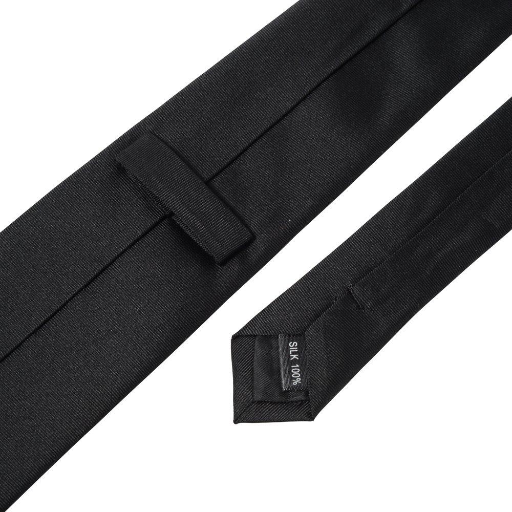 [Access Point] Formal wear 100% silk plain black tie (long size)